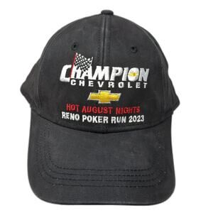 Champion Chevrolet Strapback Baseball Cap Black One Size 6 Panel Design Dynamix